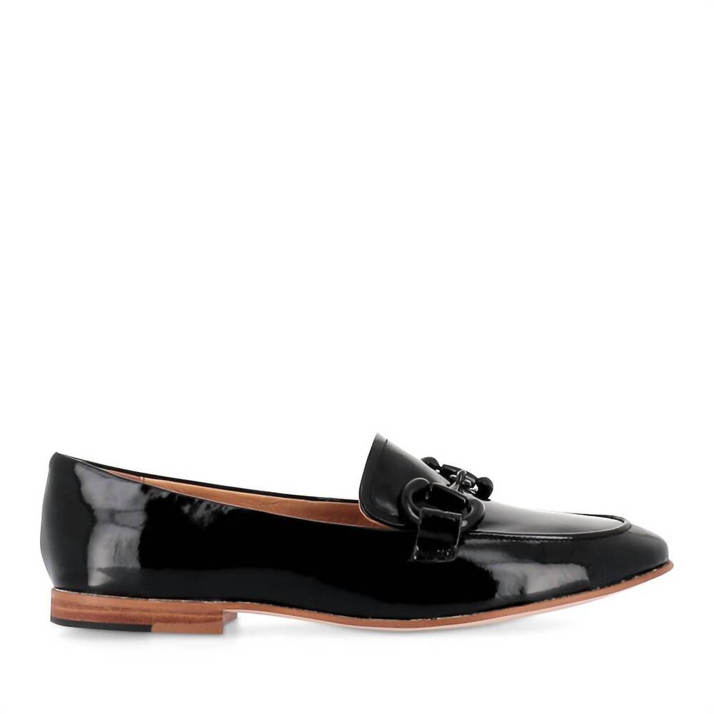 NEW DJANGO & JULIETTE women's uta loafer in black patent leather